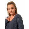 Pull Marin Femme Candice Marine col V