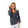 Pull Marin Femme Candice Marine col V