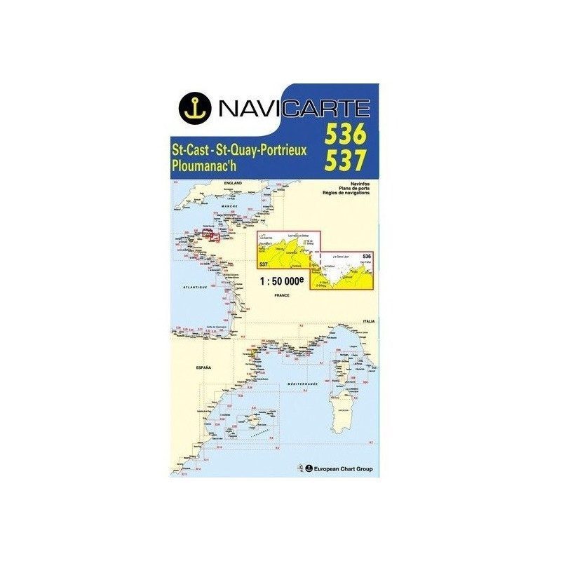 Cartes marines Navicarte de la Bretagne Nord