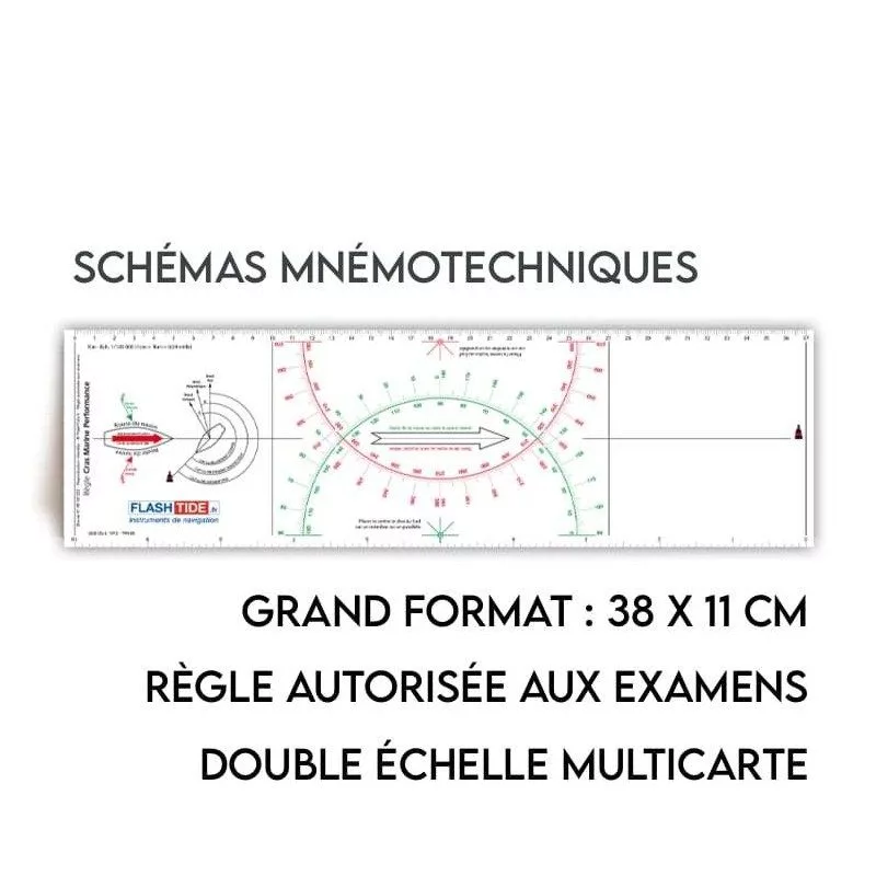 Polaris Tricolour Cras Ruler | Navigation Plotter