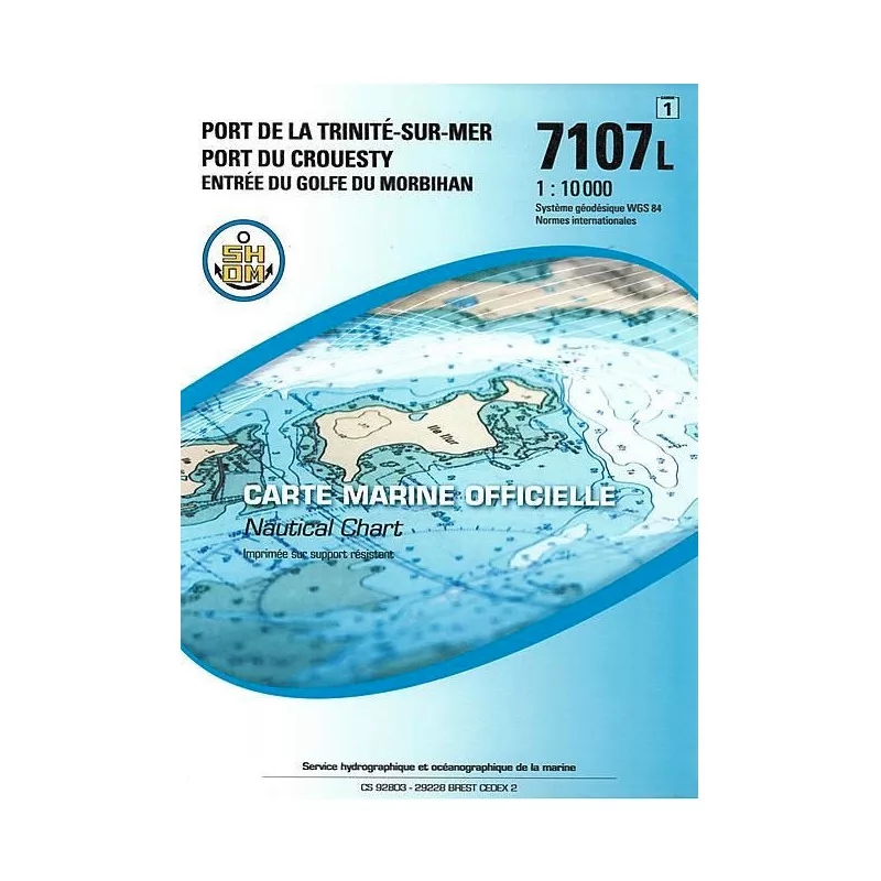 Carte marine SHOM 7107L : Port de la Trinité-Sur-Mer, Port du Crouesty, entrée du Golfe du Morbihan | Picksea Carte marine SHOM 7107L : Port de la Trinité-Sur-Mer, Port du Crouesty, entrée du Golfe du Morbihan | Picksea