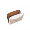 Wallet "le compact" linen and leather | Picksea