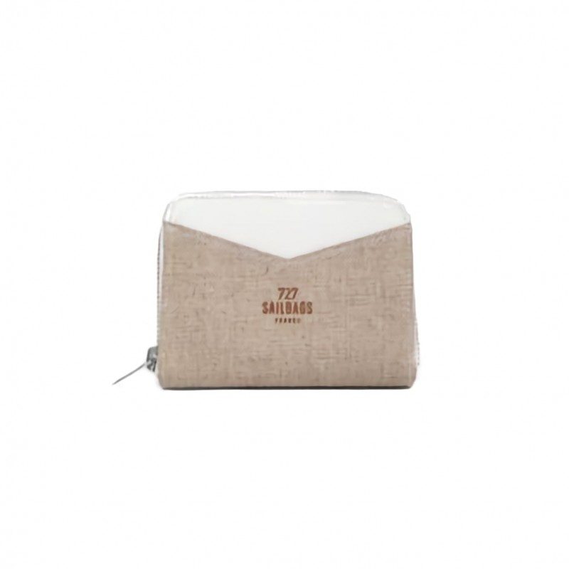 Wallet "le compact" linen and leather | Picksea Wallet "le compact" linen and leather | Picksea