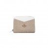 Wallet "le compact" linen and leather | Picksea