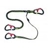 Longe de harnais ProLine - Sangle extensible / 3 mousquetons | Picksea