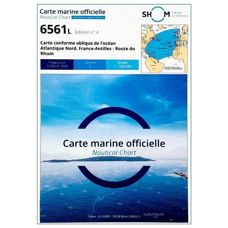 Carte Marine 6561L :  Carte Transatlantique | Picksea