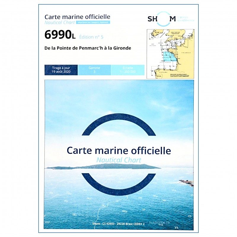 Carte Marine 6990L : de Penmarc'h à la Gironde | Picksea