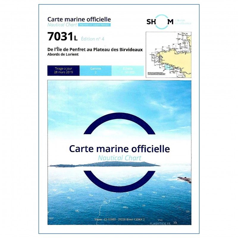 Carte Marine 7031L : de l'Ile de Penfret au Plateau des Birvideaux - Abords de Lorient | Picksea Carte Marine 7031L : de l'Ile de Penfret au Plateau des Birvideaux - Abords de Lorient | Picksea