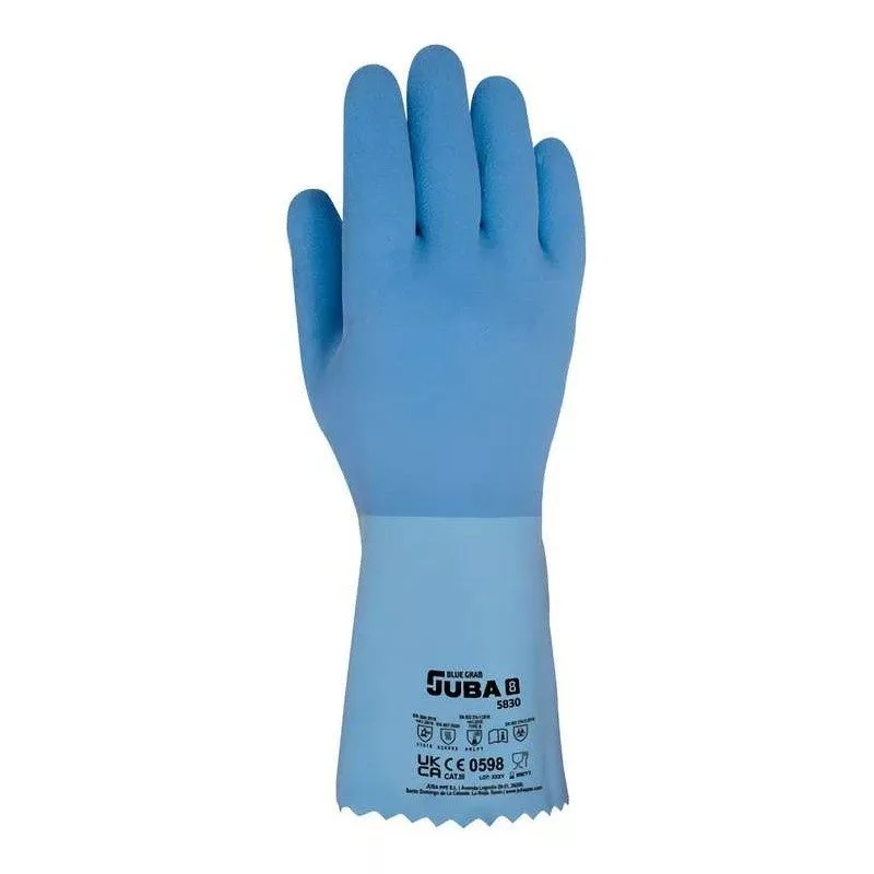 Gants en Latex Naturel sur Support en Coton Crab