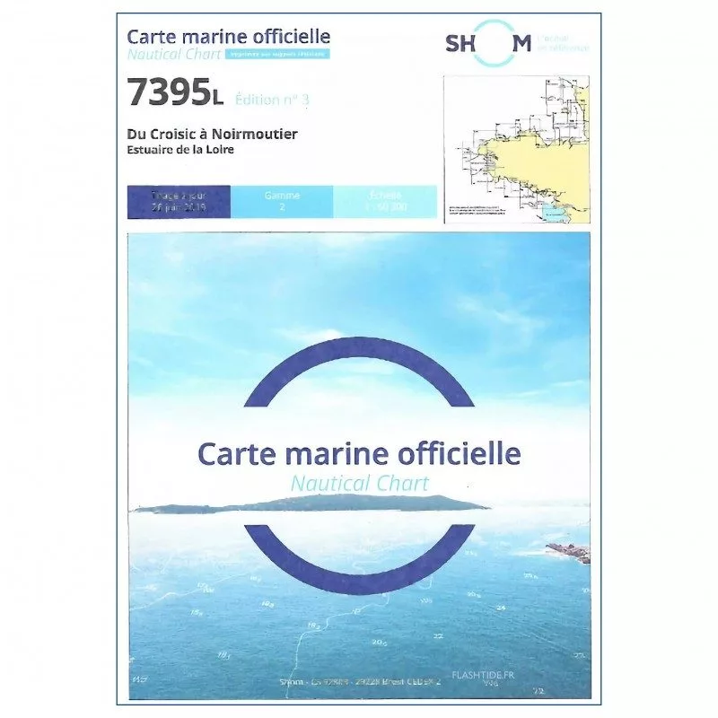 Carte Marine 7395L du Croisic à Noirmoutier
