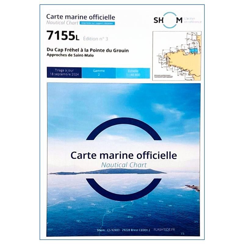 Carte Marine 7155 : du Cap Fréhel à la Pointe du Grouin | Picksea