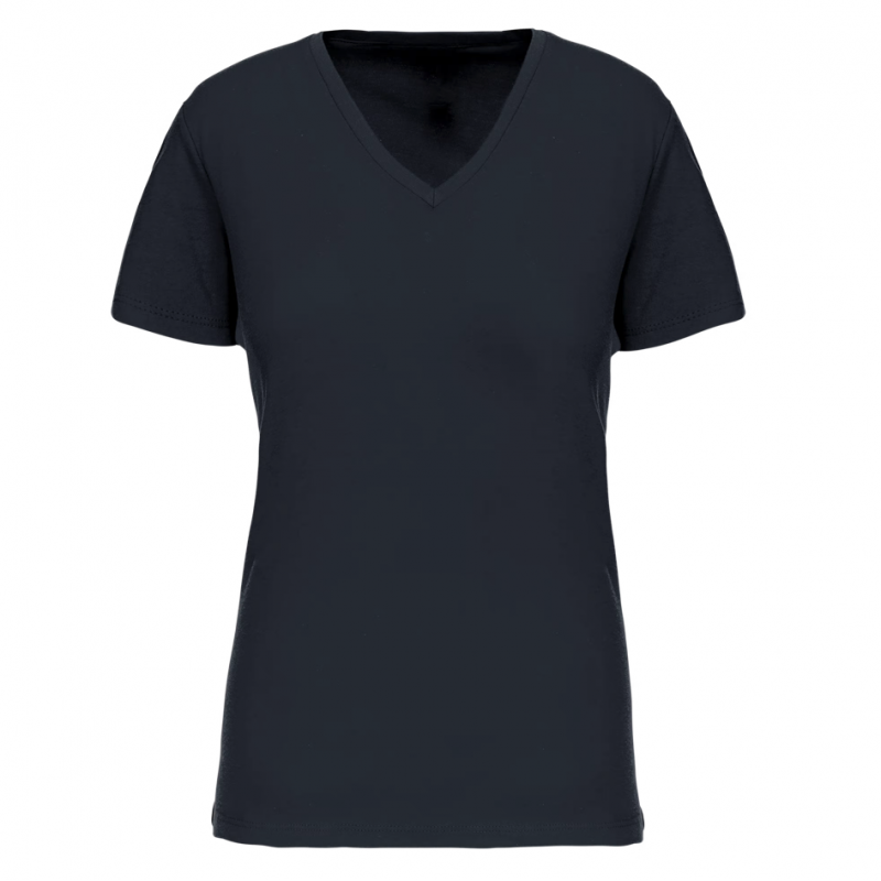 T-shirt coton bio 150IC col V pour Femme