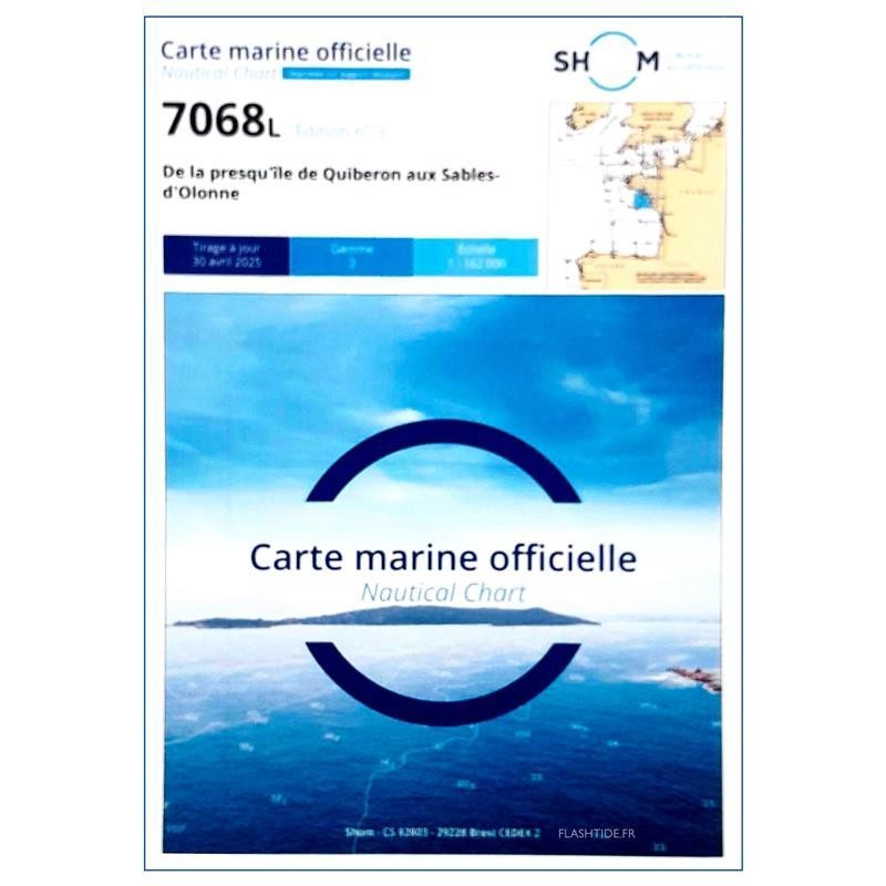 Carte Marine 7068L : de Quiberon aux Sables d'Olonne | Picksea