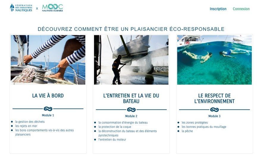 Apprendre le nautisme durable Picksea SAS